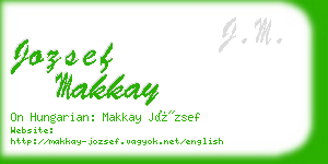 jozsef makkay business card